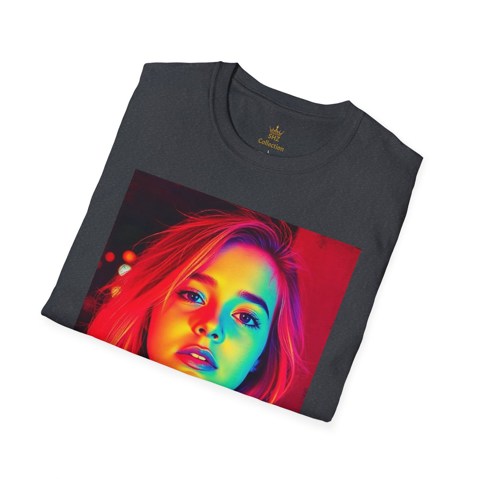 Rainbow Portrait T‑Shirt — Colorful Neon Face Art Tee - Image 81
