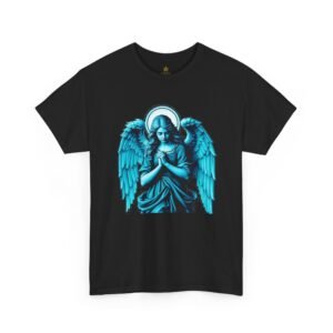 Blue Praying Angel T-Shirt — Gothic Halo Graphic Tee