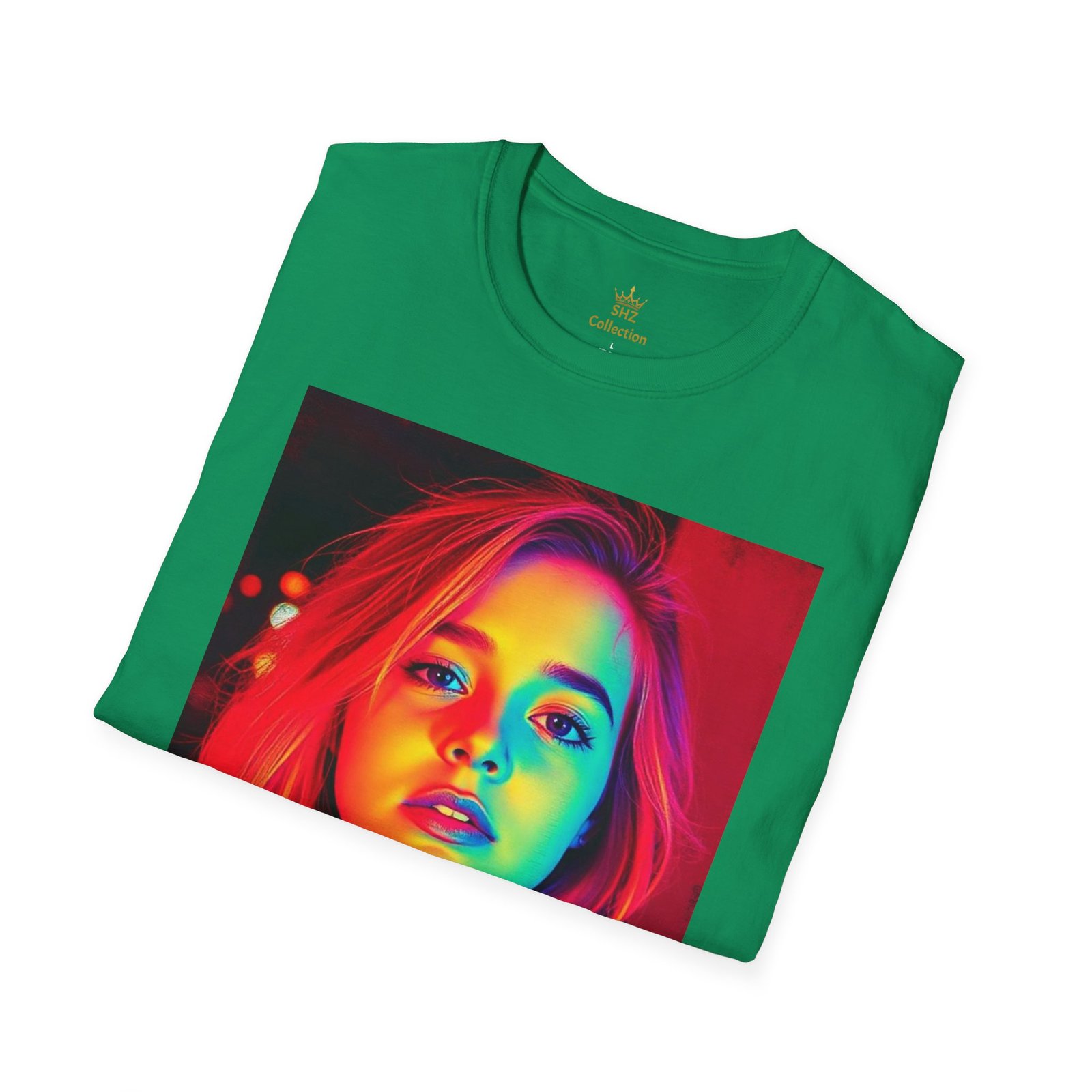 Rainbow Portrait T‑Shirt — Colorful Neon Face Art Tee - Image 60