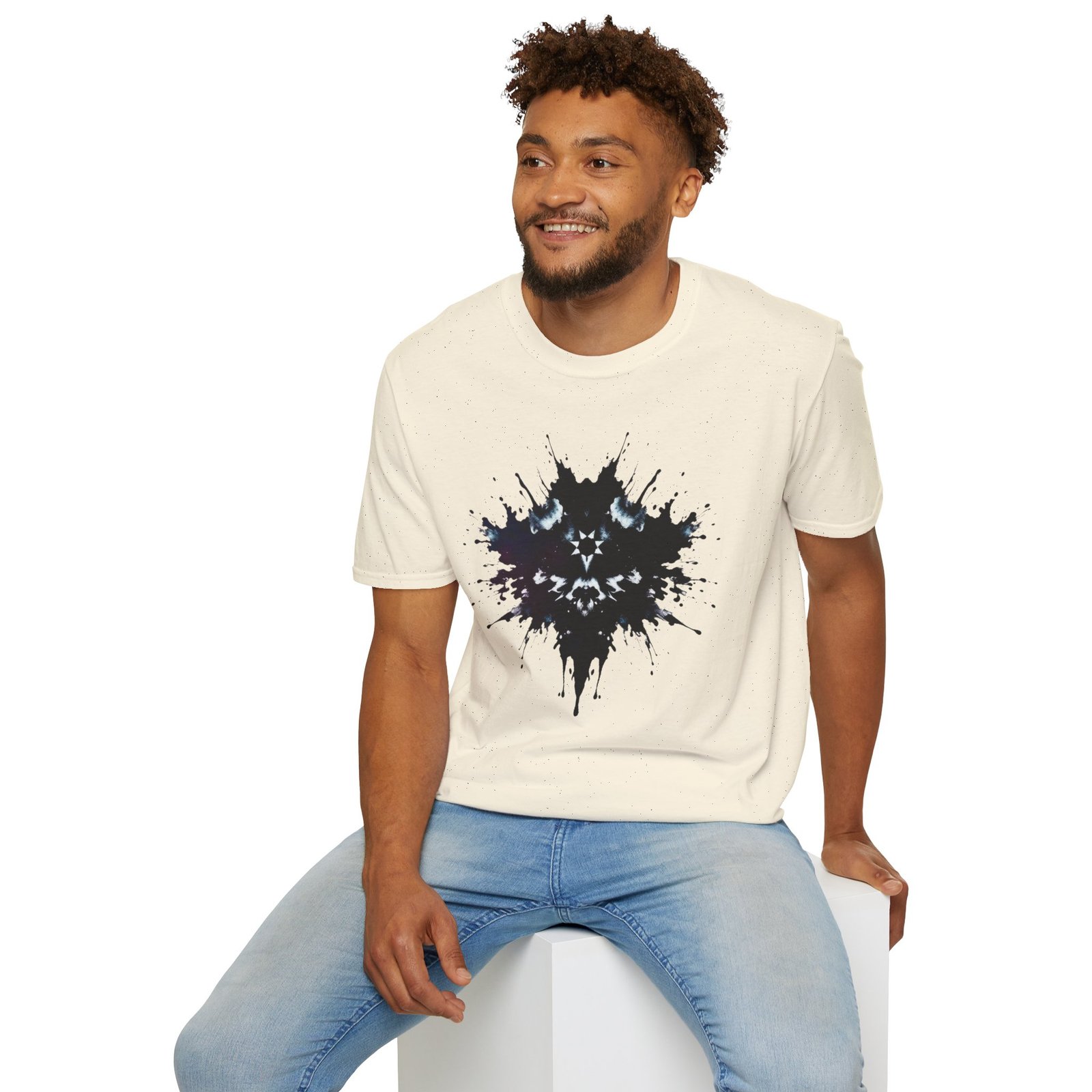 Inkblot Graphic T-Shirt — Rorschach Splash Art Tee - Image 31