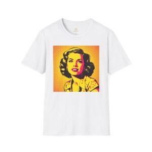 Retro Pop Art Woman T-Shirt — Vintage 1950s Glam Portrait Tee
