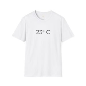 23 C Minimalist T‑Shirt — Casual Everyday Temperature Tee