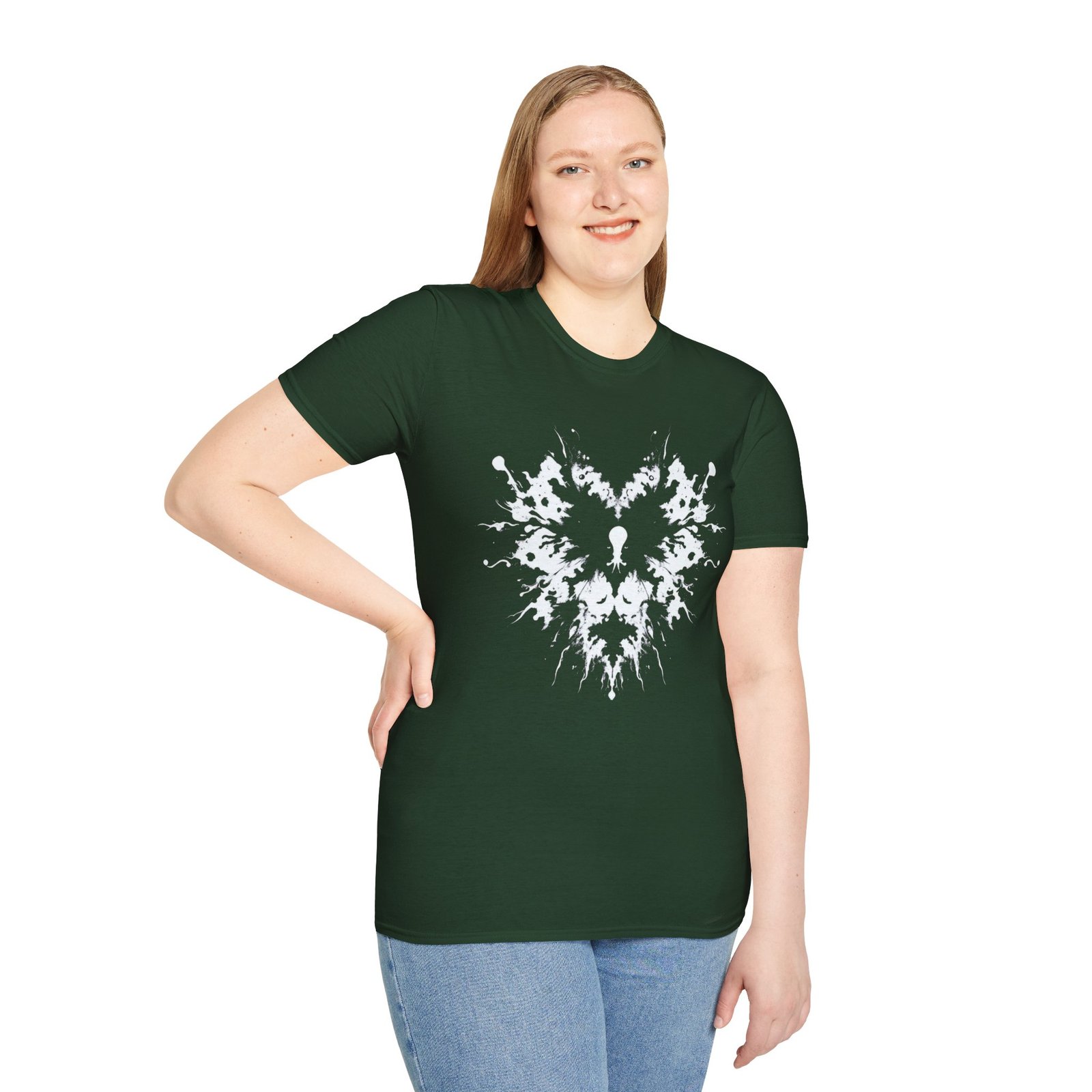 Inkblot Heart T‑Shirt — Symmetrical Rorschach Graphic Tee - Image 14