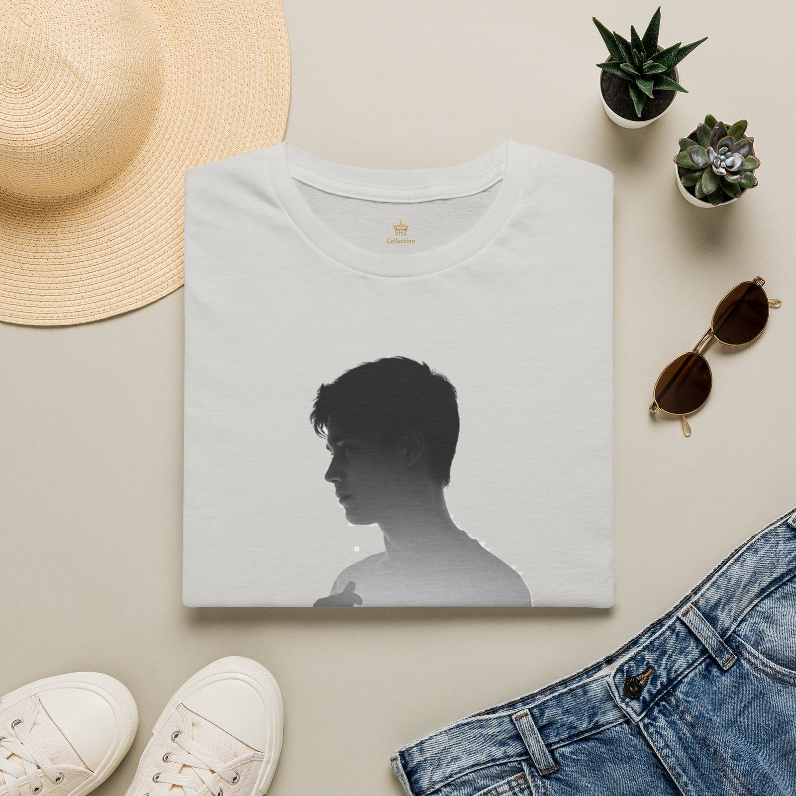 Silhouette Forest T-Shirt — Double Exposure Portrait Tee for Nature Lovers - Image 4