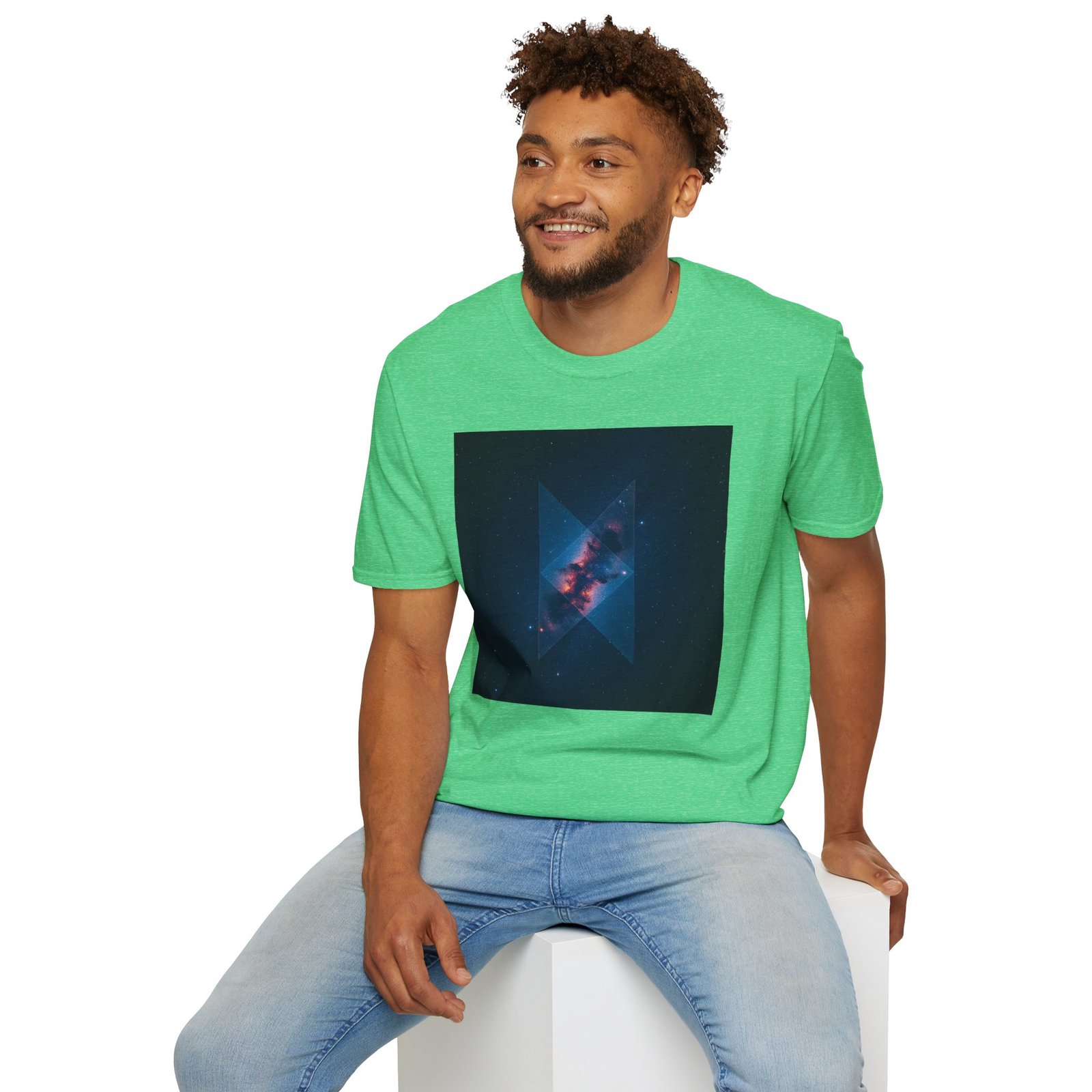 Galaxy Triangle Graphic T-Shirt — Cosmic Nebula Print - Image 47