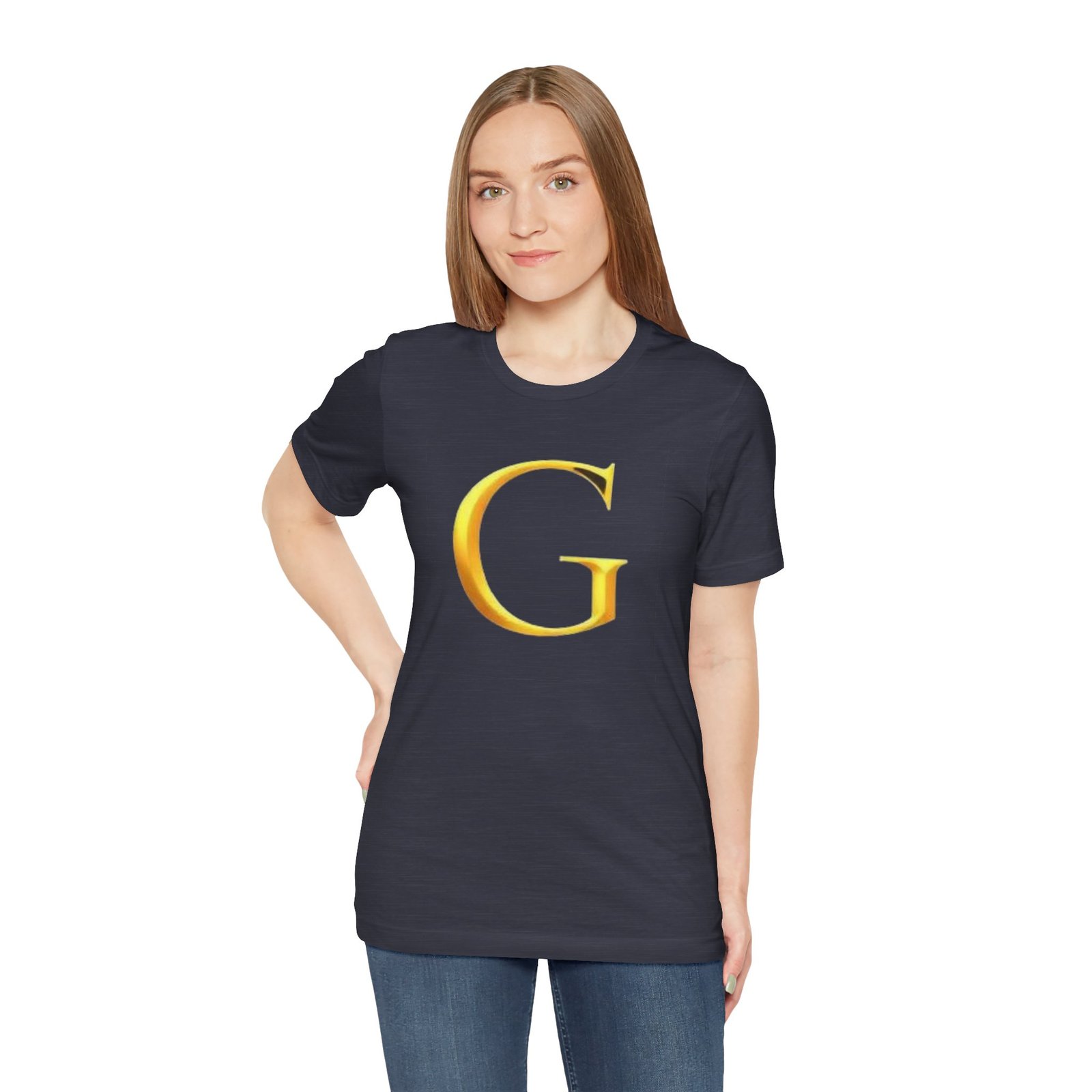 Gold Letter G T-Shirt — Monogram Initial Tee - Image 45