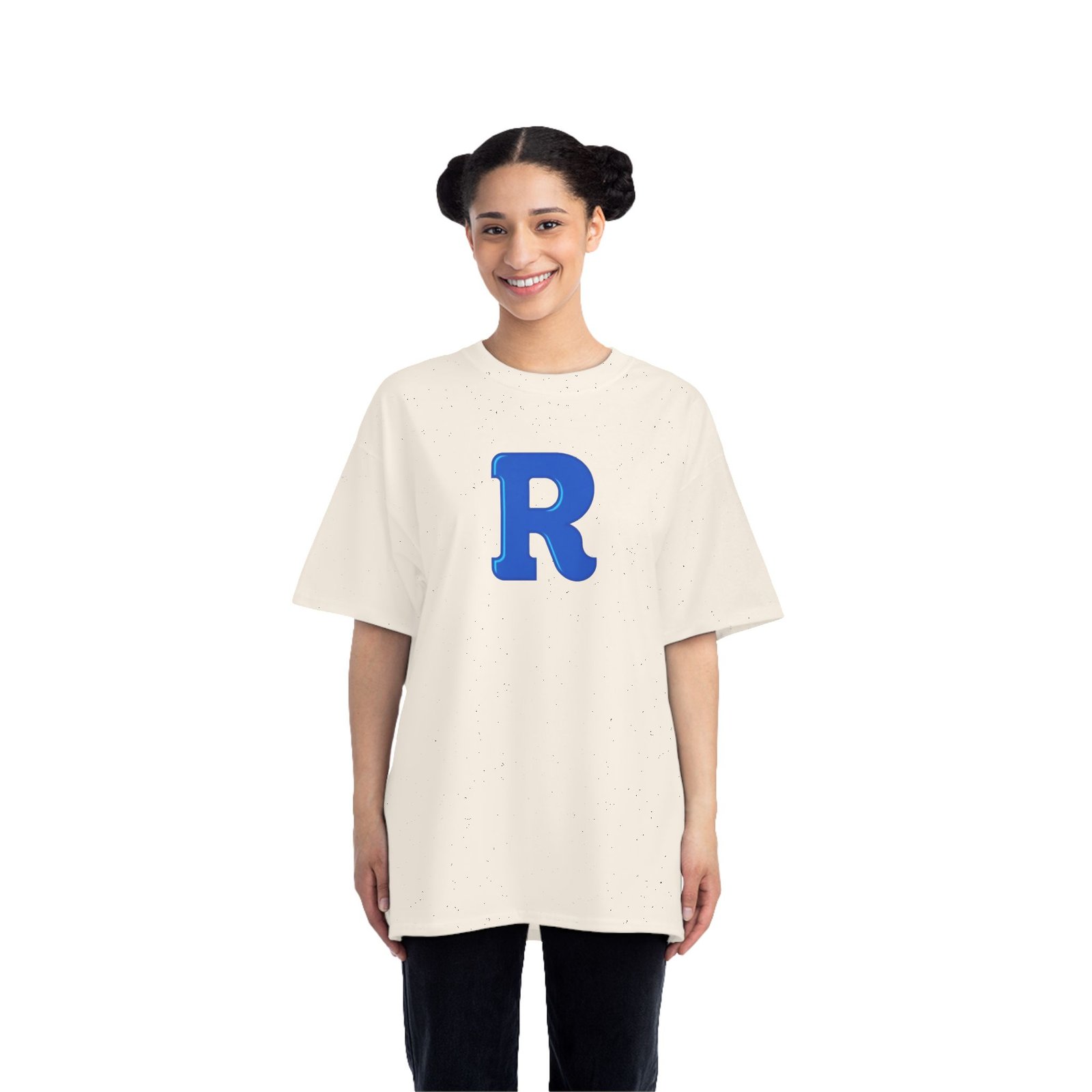 Blue Letter R Initial T-Shirt — Monogram Graphic Tee - Image 15
