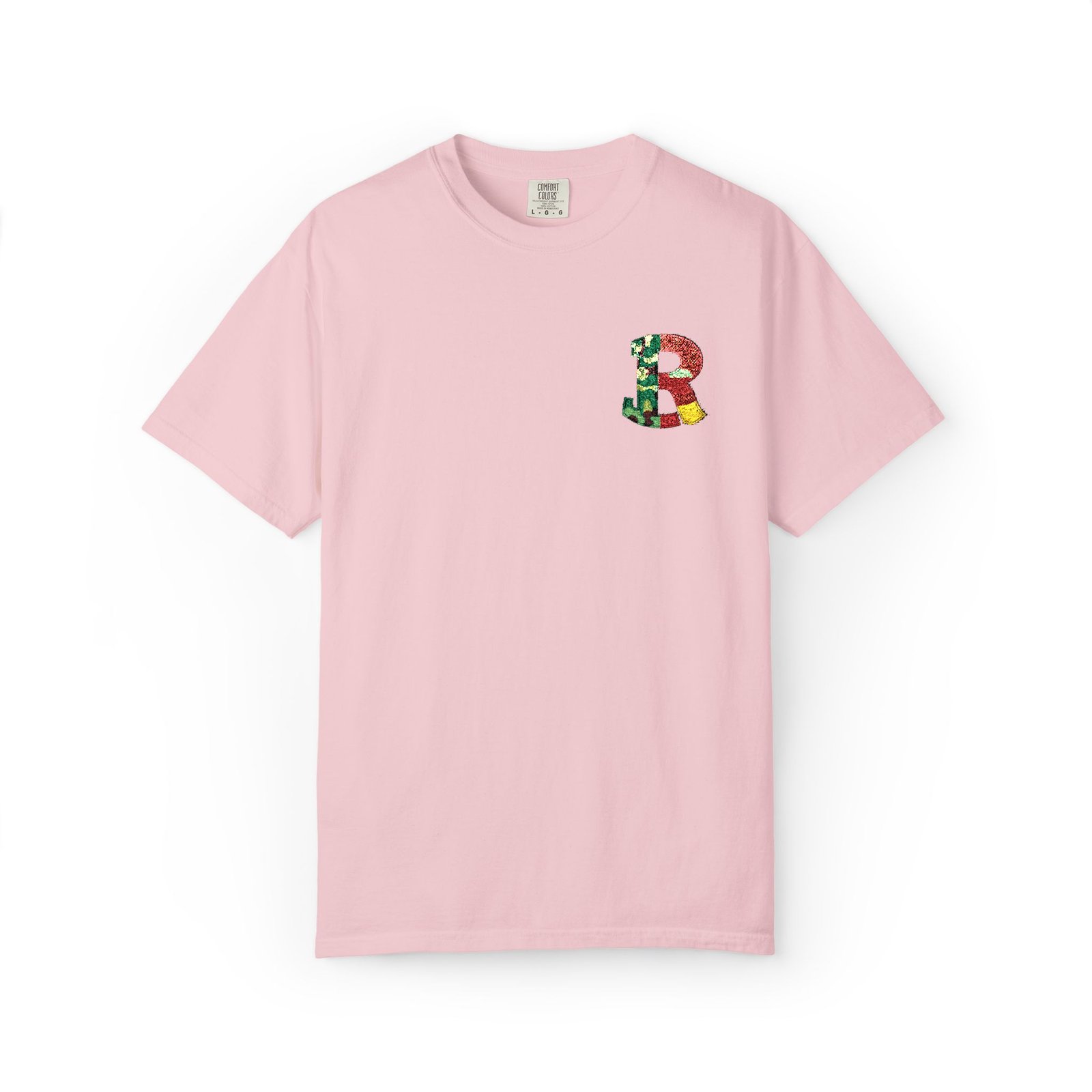 Floral Letter R Pocket T-Shirt — Botanical Monogram Tee - Image 71