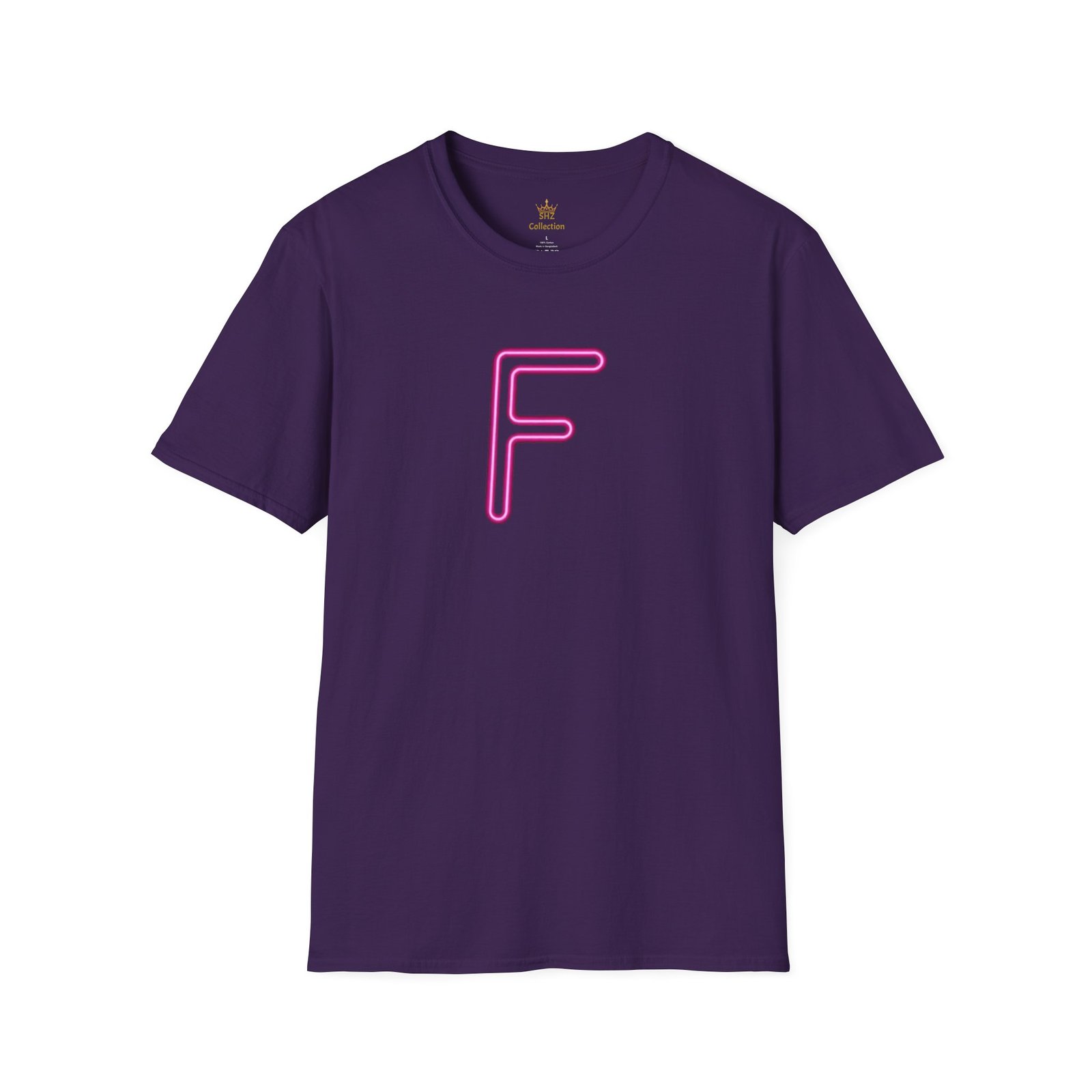 Neon Pink 'F' Graphic T-Shirt — Retro Letter Tee - Image 49