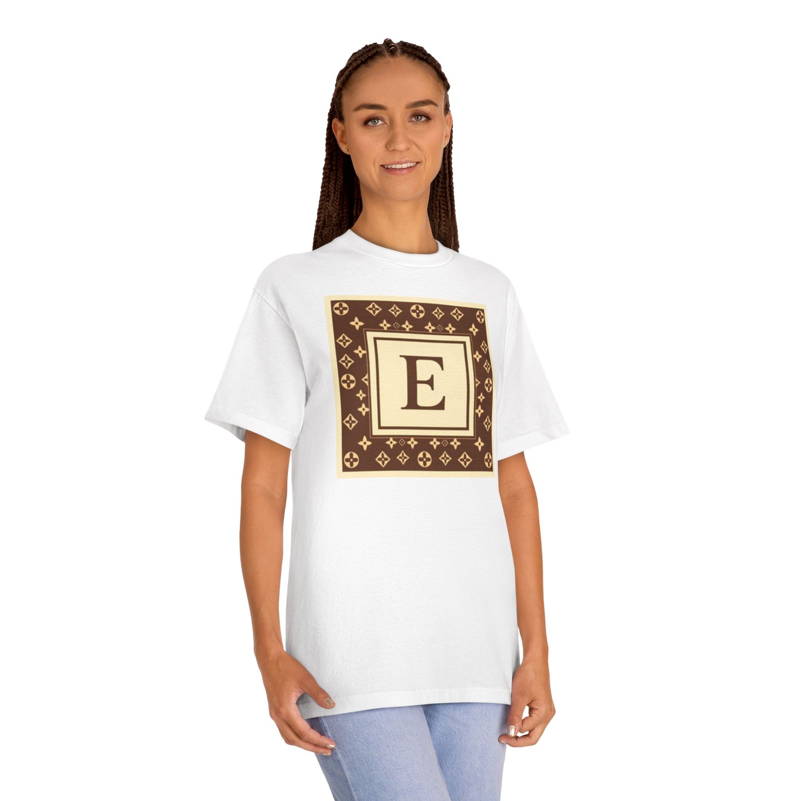 Monogram 'E' Luxury Pattern Tee - Image 8