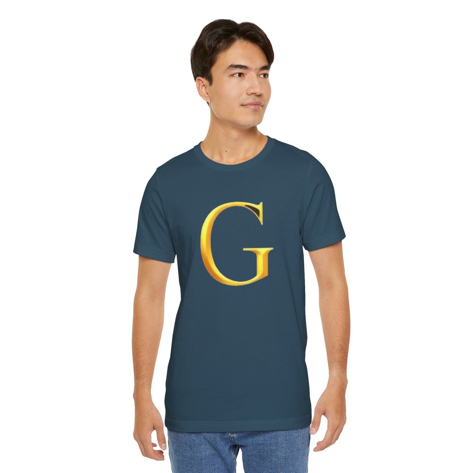 Gold Letter G T-Shirt — Monogram Initial Tee - Image 54
