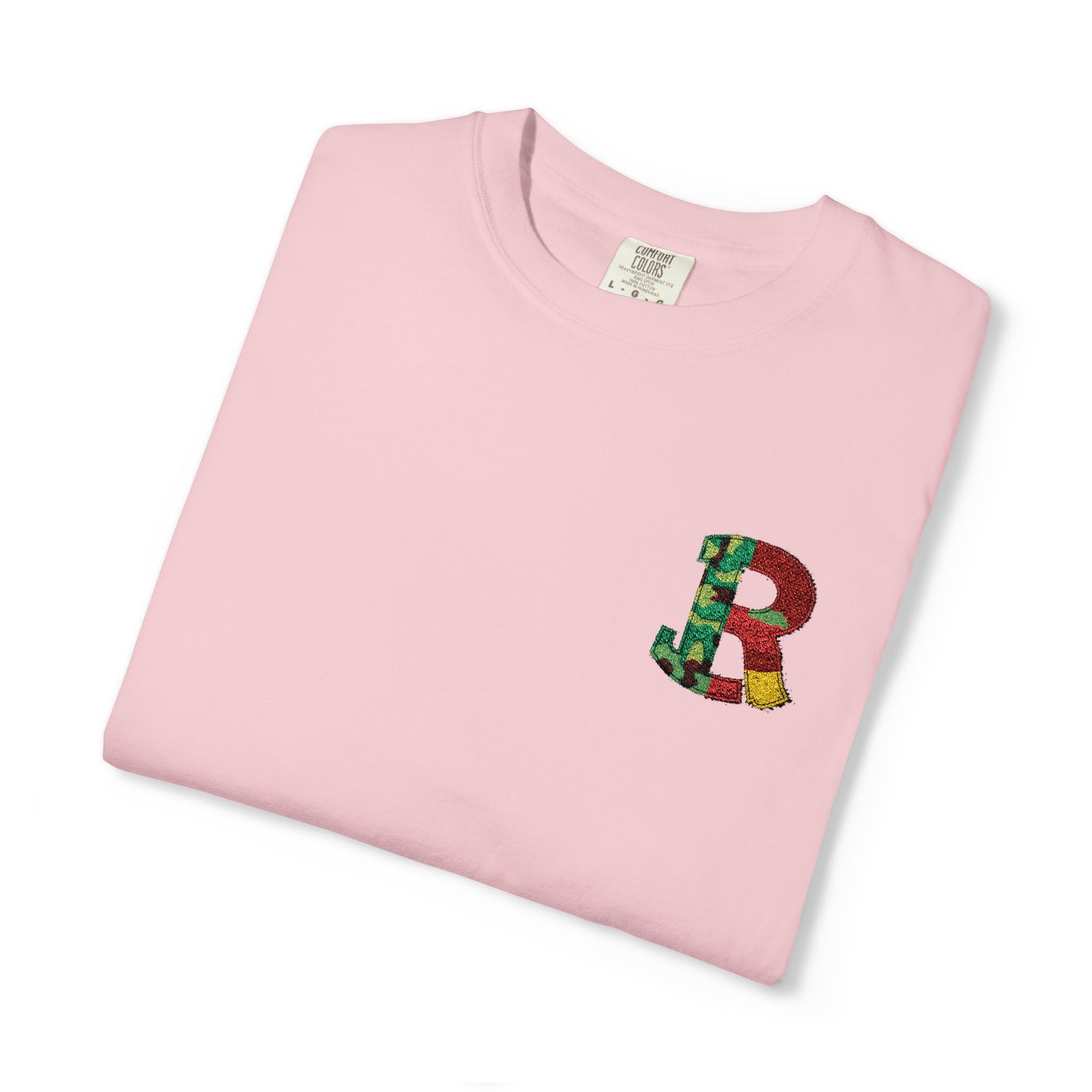 Floral Letter R Pocket T-Shirt — Botanical Monogram Tee - Image 73