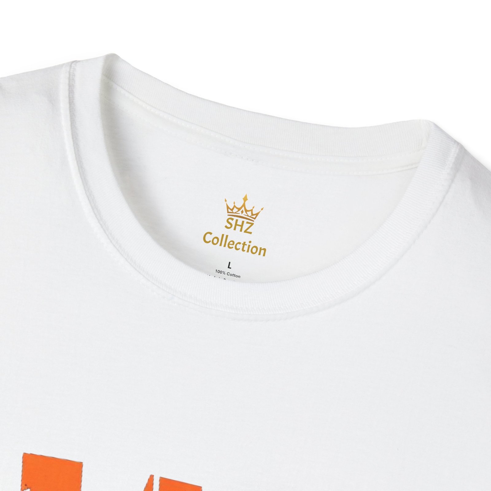 Distressed Orange 'W' Graphic T-Shirt - Image 11
