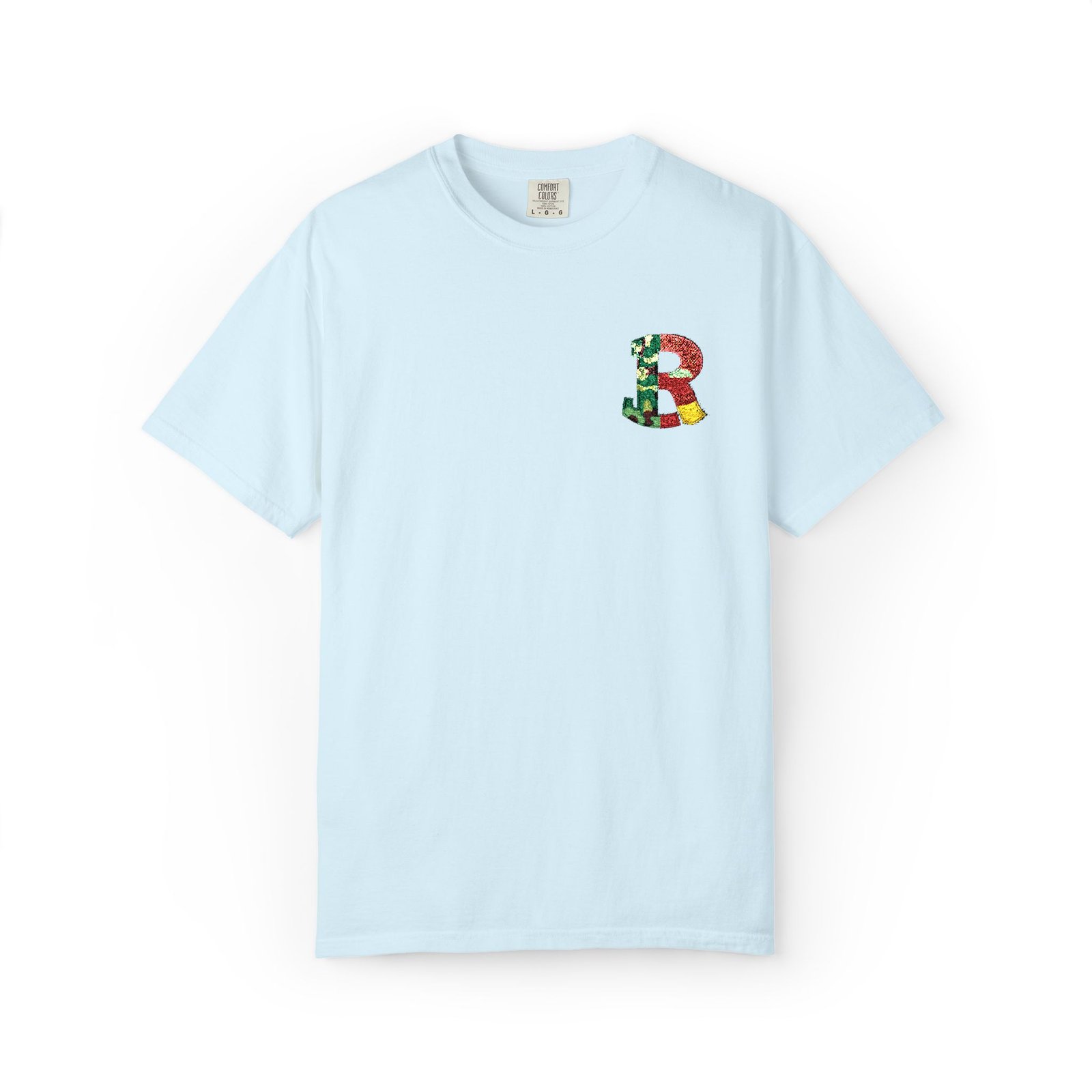 Floral Letter R Pocket T-Shirt — Botanical Monogram Tee - Image 2