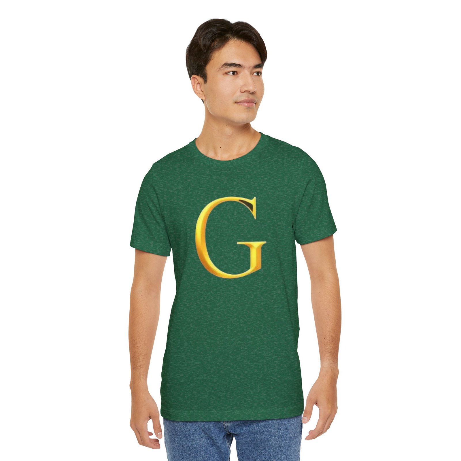Gold Letter G T-Shirt — Monogram Initial Tee - Image 30