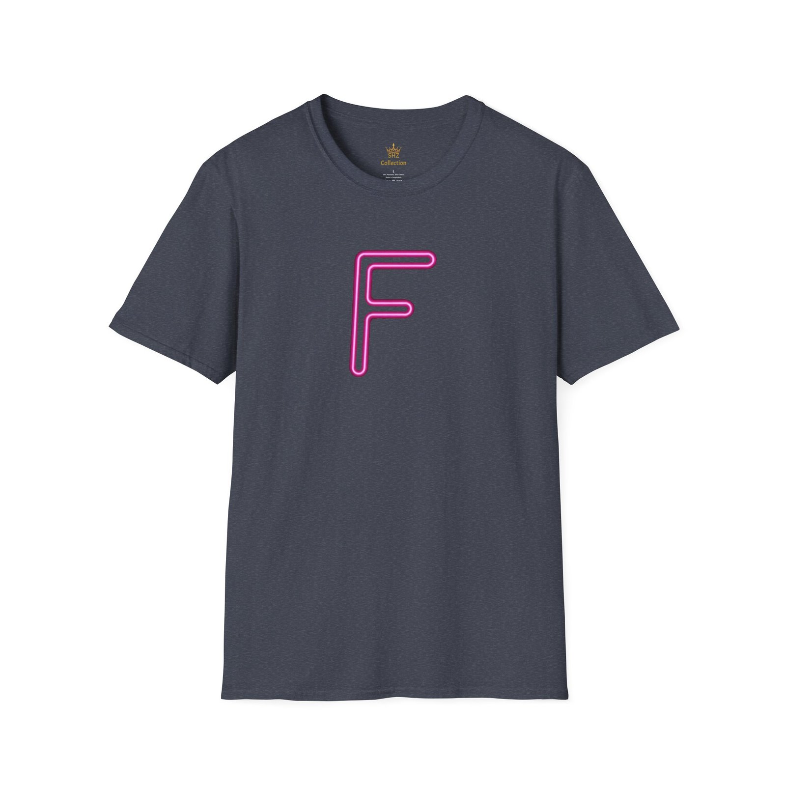 Neon Pink 'F' Graphic T-Shirt — Retro Letter Tee - Image 41