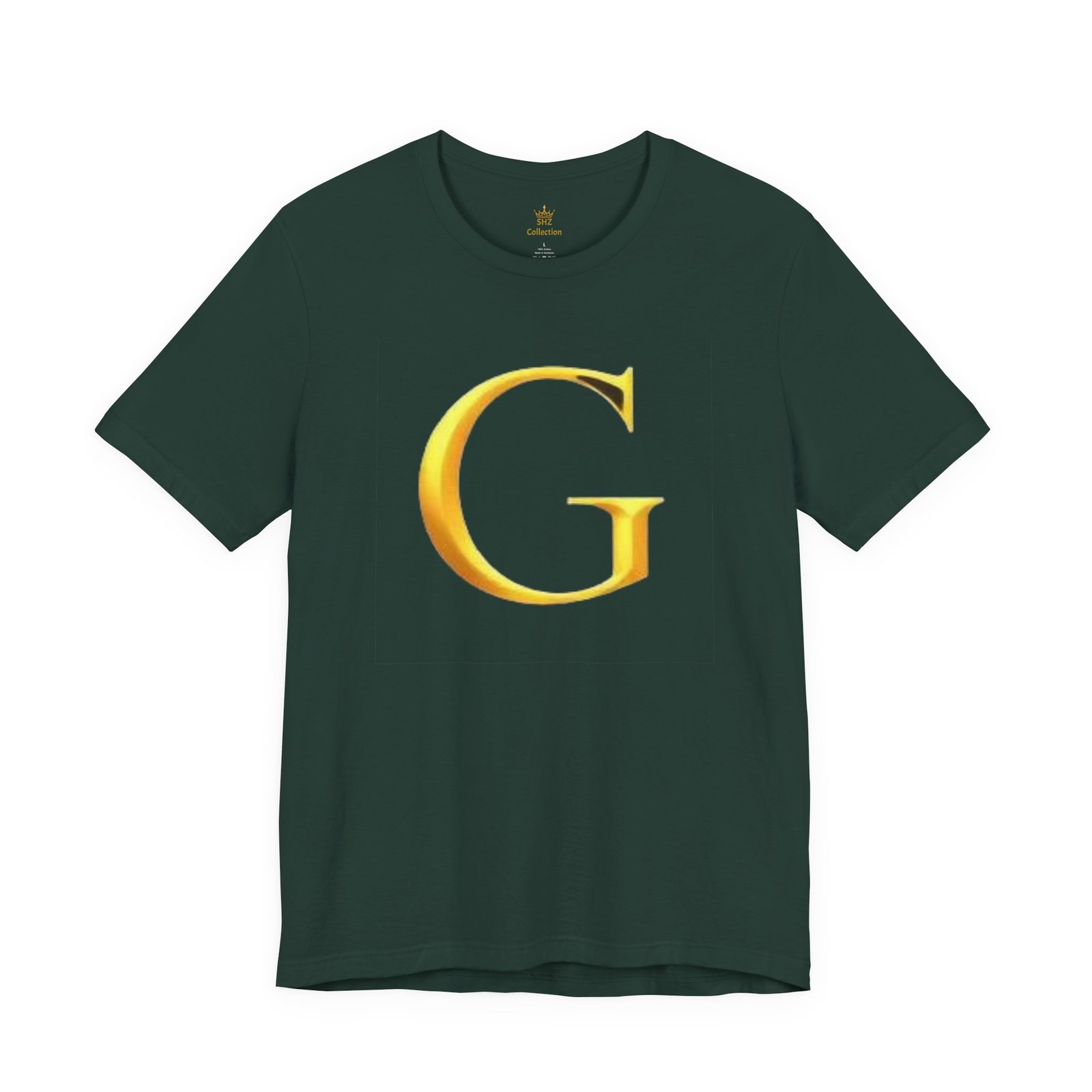 Gold Letter G T-Shirt — Monogram Initial Tee - Image 2