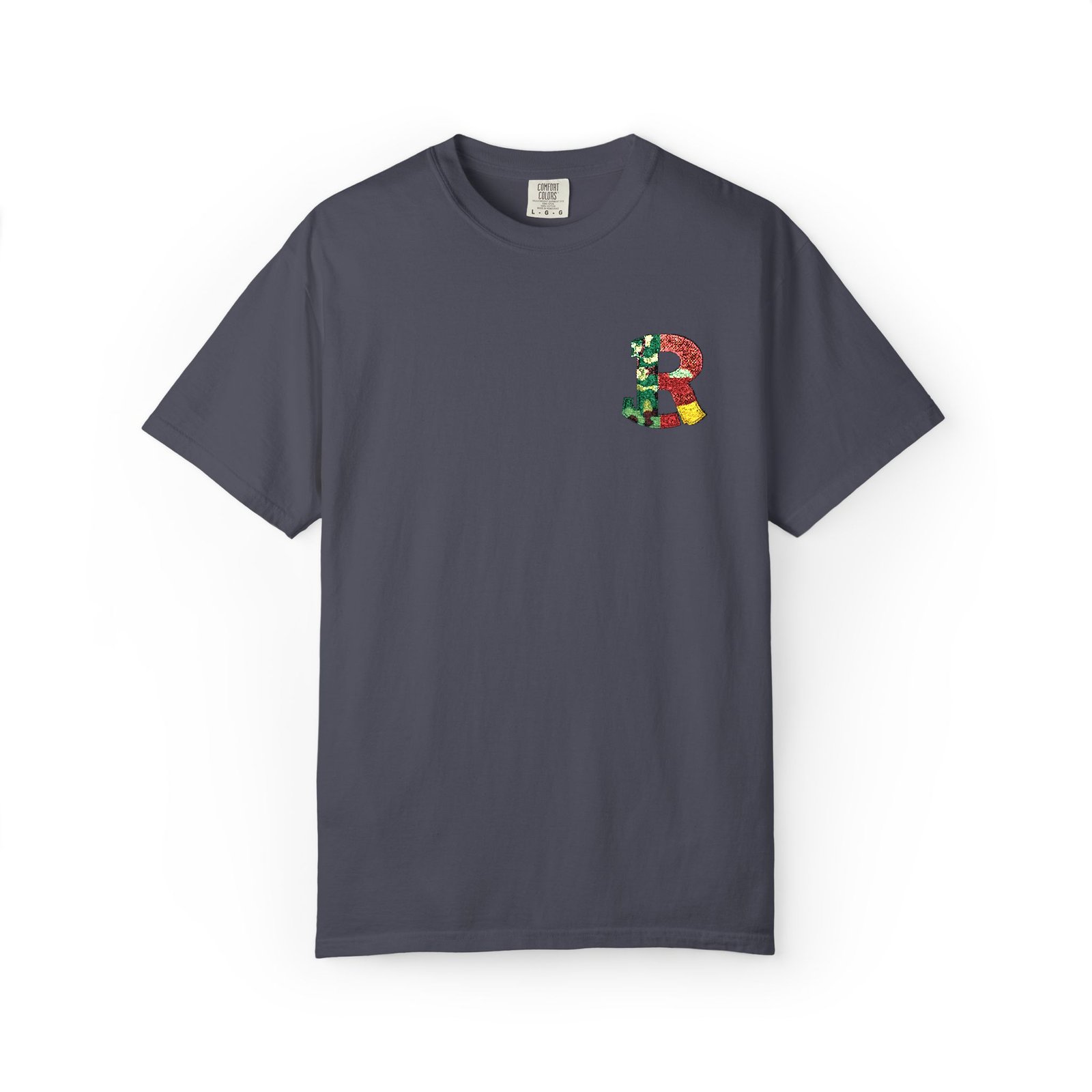 Floral Letter R Pocket T-Shirt — Botanical Monogram Tee - Image 57