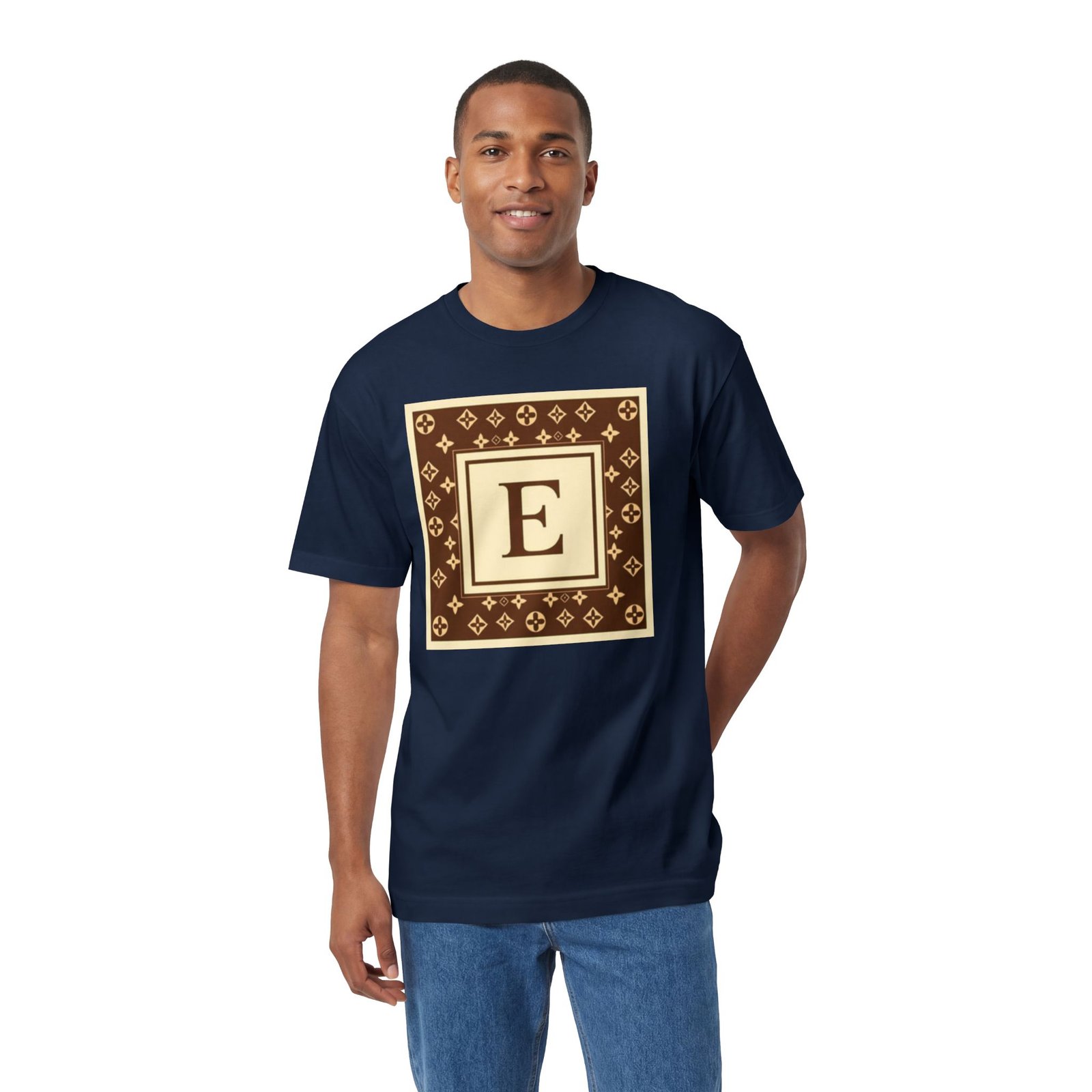 Monogram 'E' Luxury Pattern Tee - Image 24