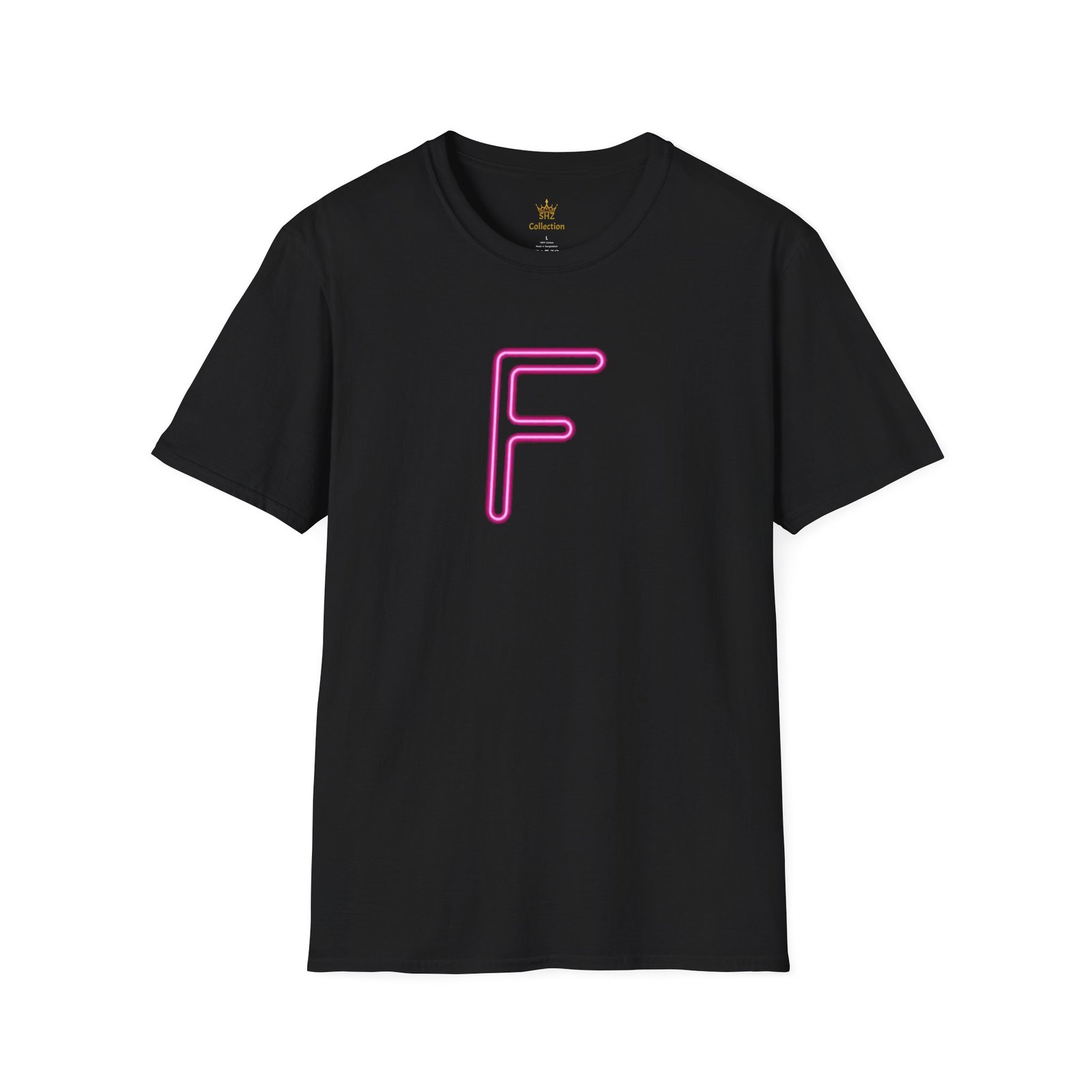 Neon Pink 'F' Graphic T-Shirt — Retro Letter Tee - Image 2