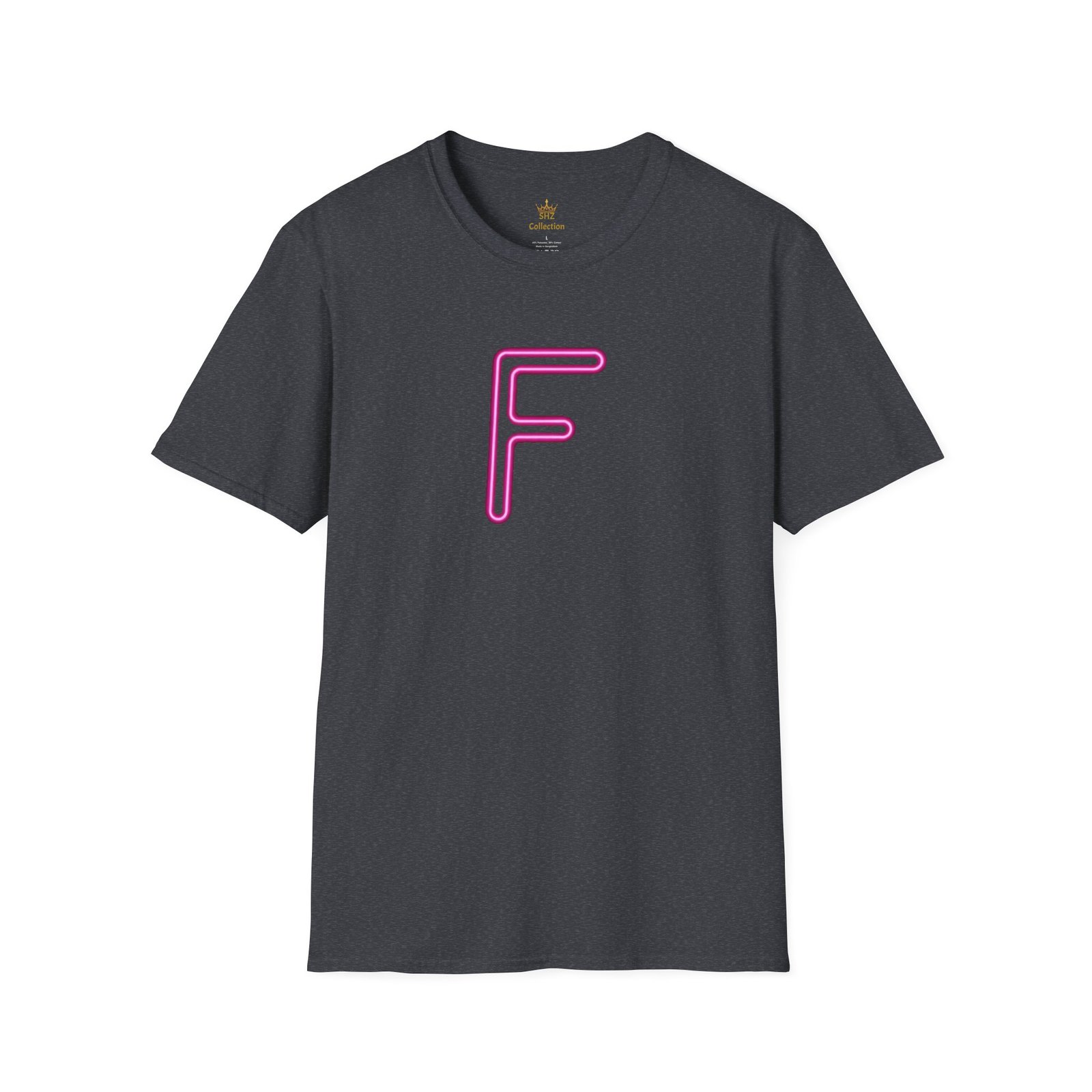 Neon Pink 'F' Graphic T-Shirt — Retro Letter Tee - Image 25