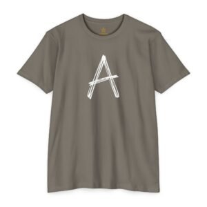 Letter A Minimalist T-Shirt — Hand-Drawn Initial Graphic Tee