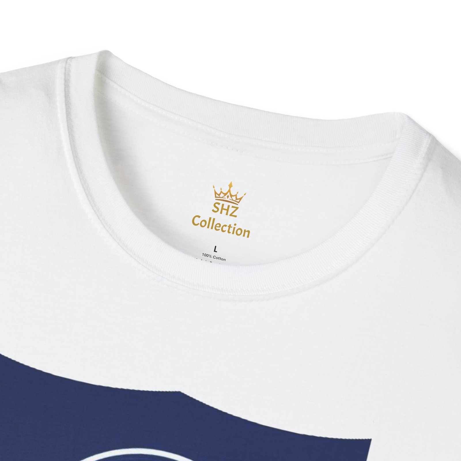 Shield Logo T‑Shirt — Navy Monogram 'S' with Red & White Stripe - Image 4