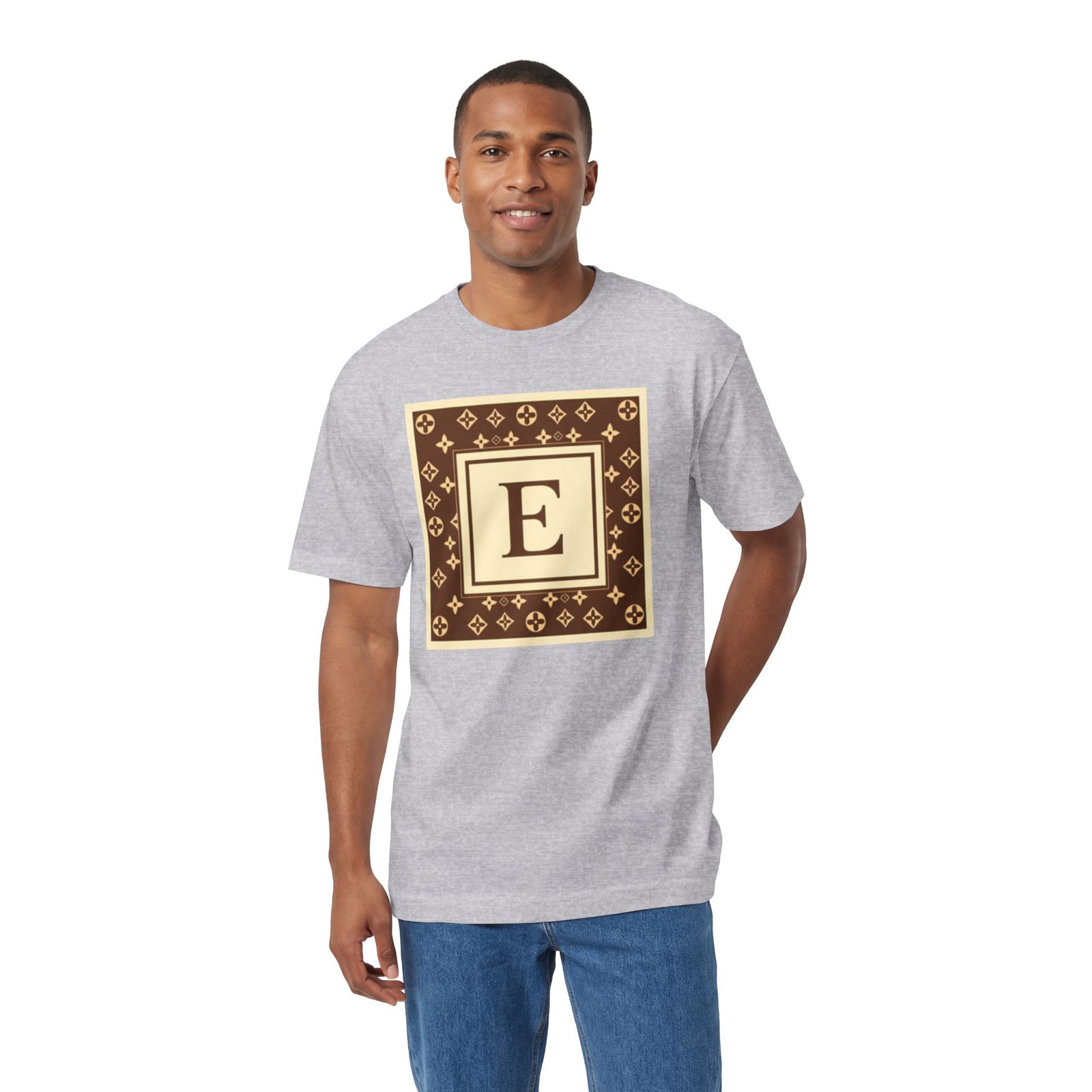 Monogram 'E' Luxury Pattern Tee - Image 14