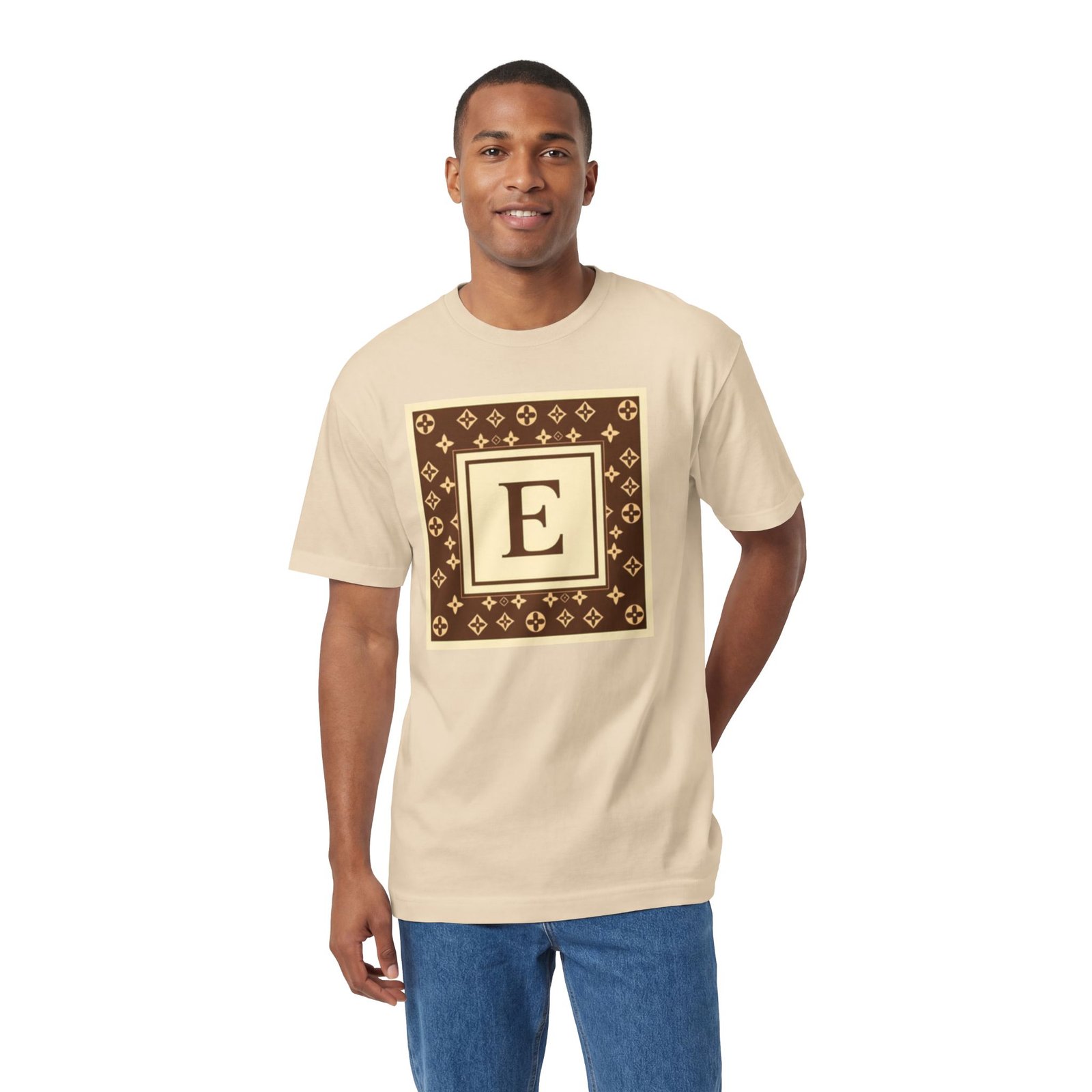 Monogram 'E' Luxury Pattern Tee - Image 19