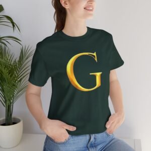 Gold Letter G T-Shirt — Monogram Initial Tee