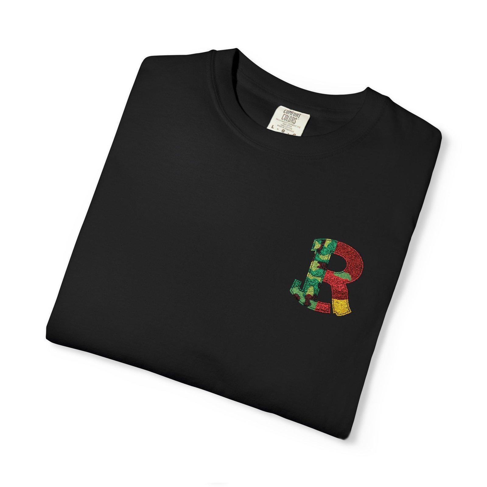 Floral Letter R Pocket T-Shirt — Botanical Monogram Tee - Image 52