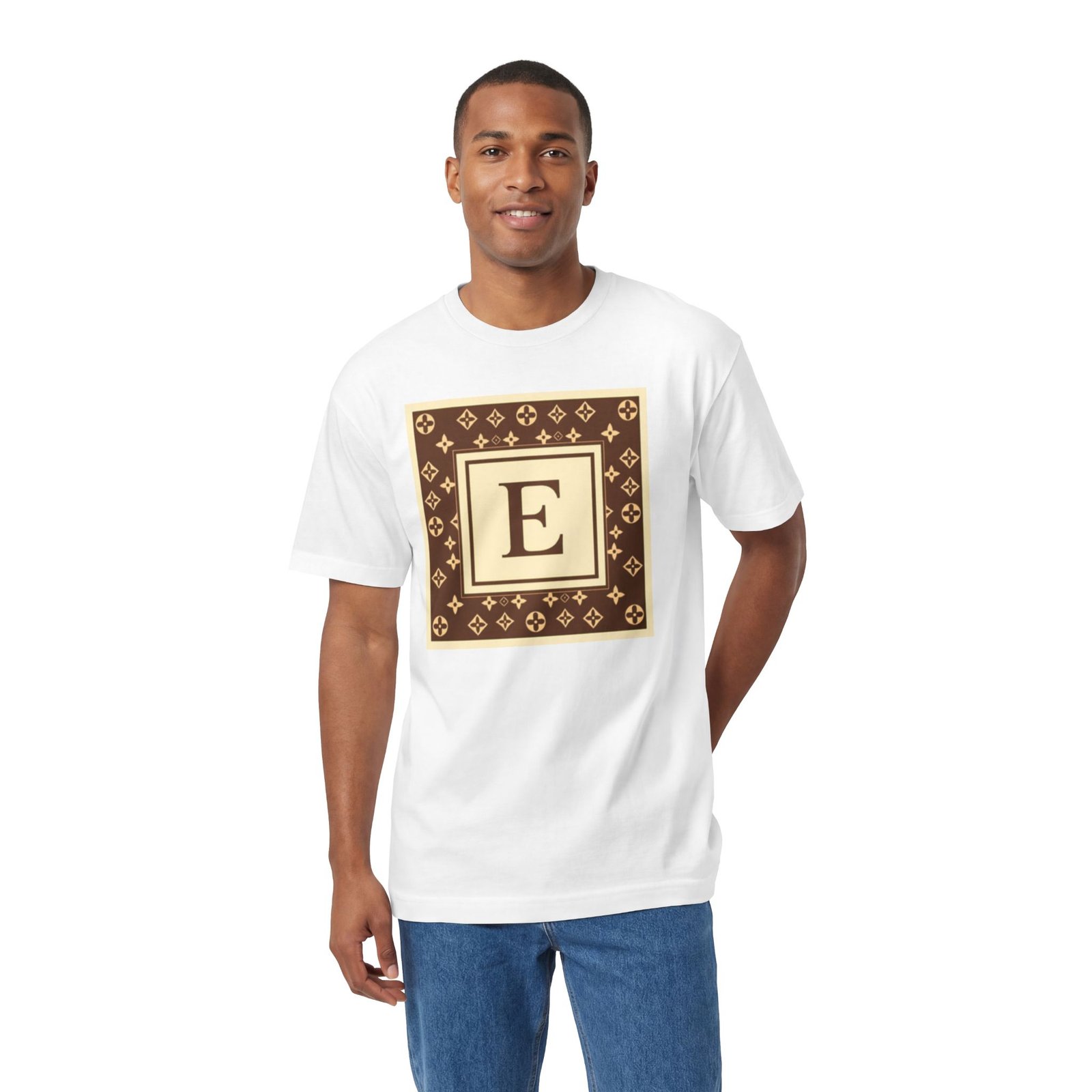 Monogram 'E' Luxury Pattern Tee - Image 9