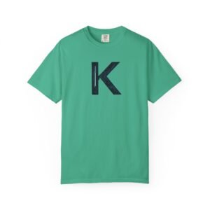 K Initial Graphic T‑Shirt — Minimal Monogram Tee for Casual Everyday Wear