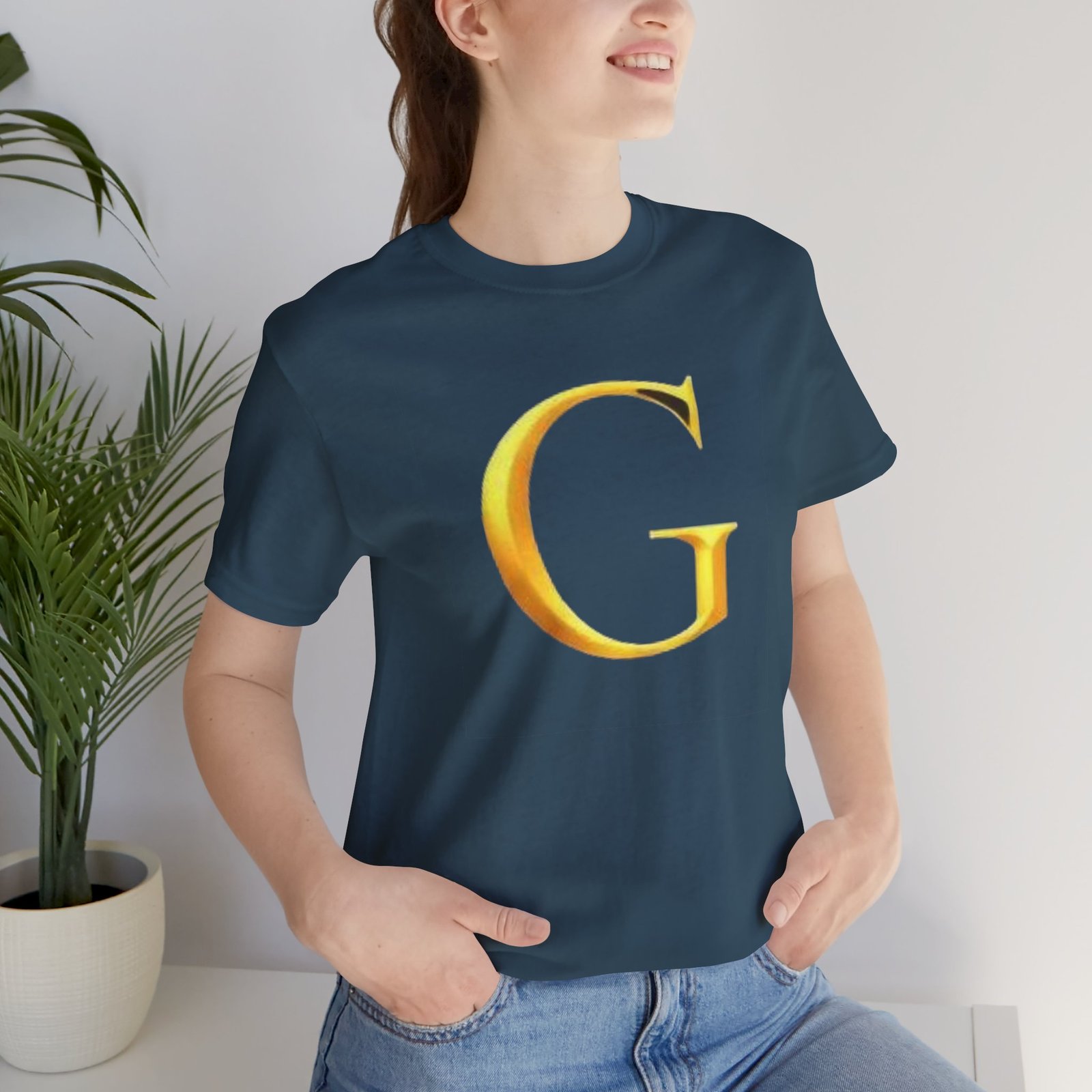 Gold Letter G T-Shirt — Monogram Initial Tee - Image 55