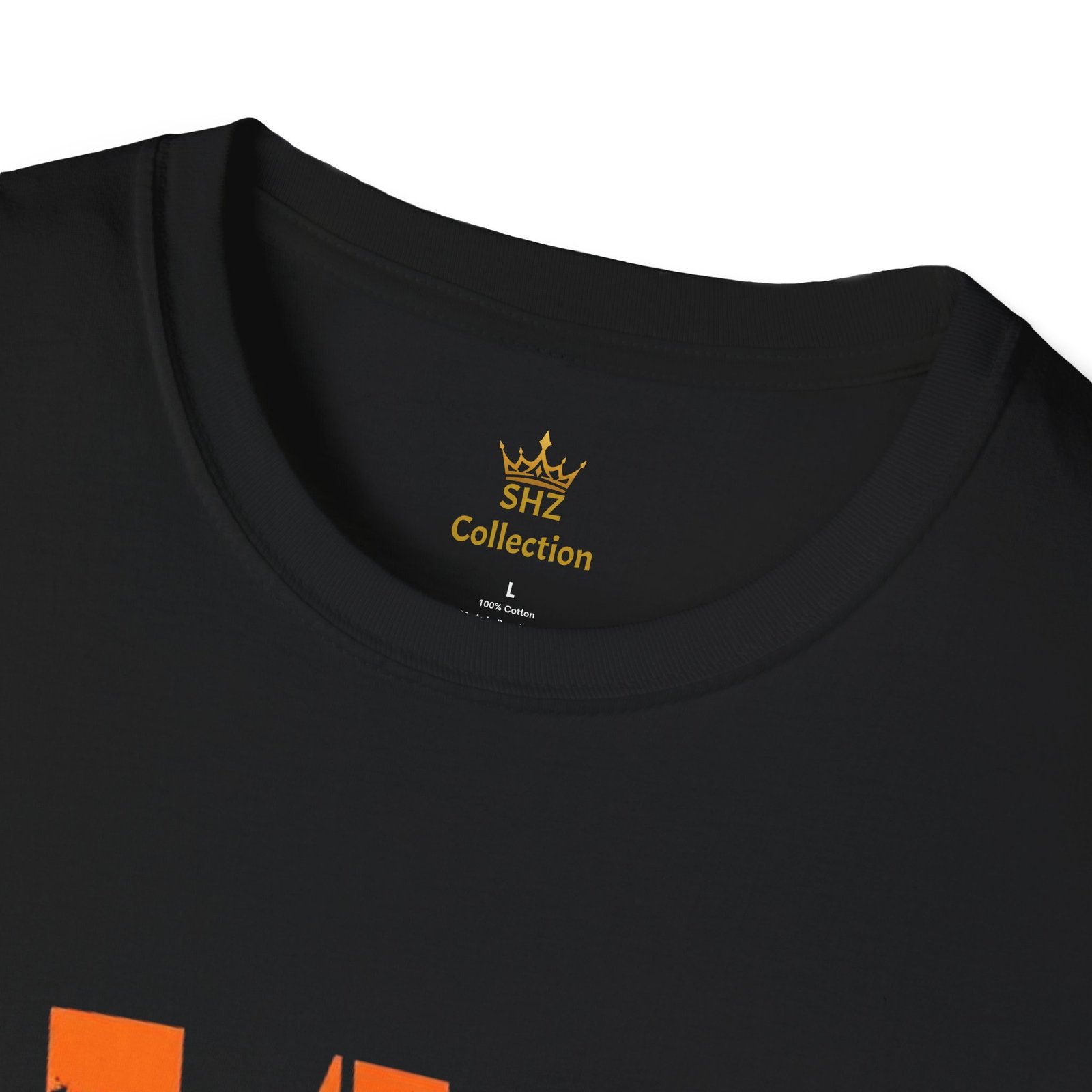 Distressed Orange 'W' Graphic T-Shirt - Image 4