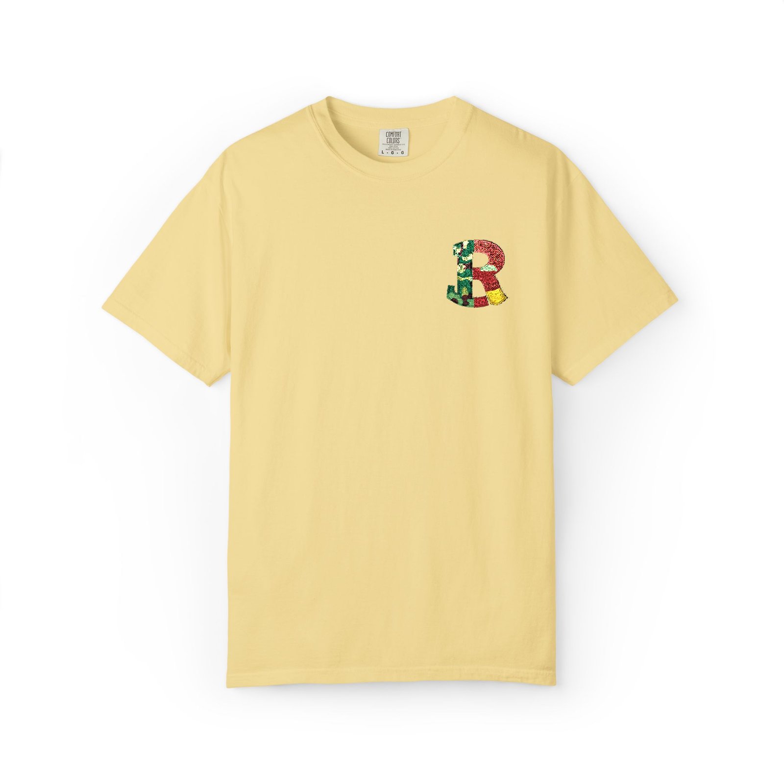 Floral Letter R Pocket T-Shirt — Botanical Monogram Tee - Image 22