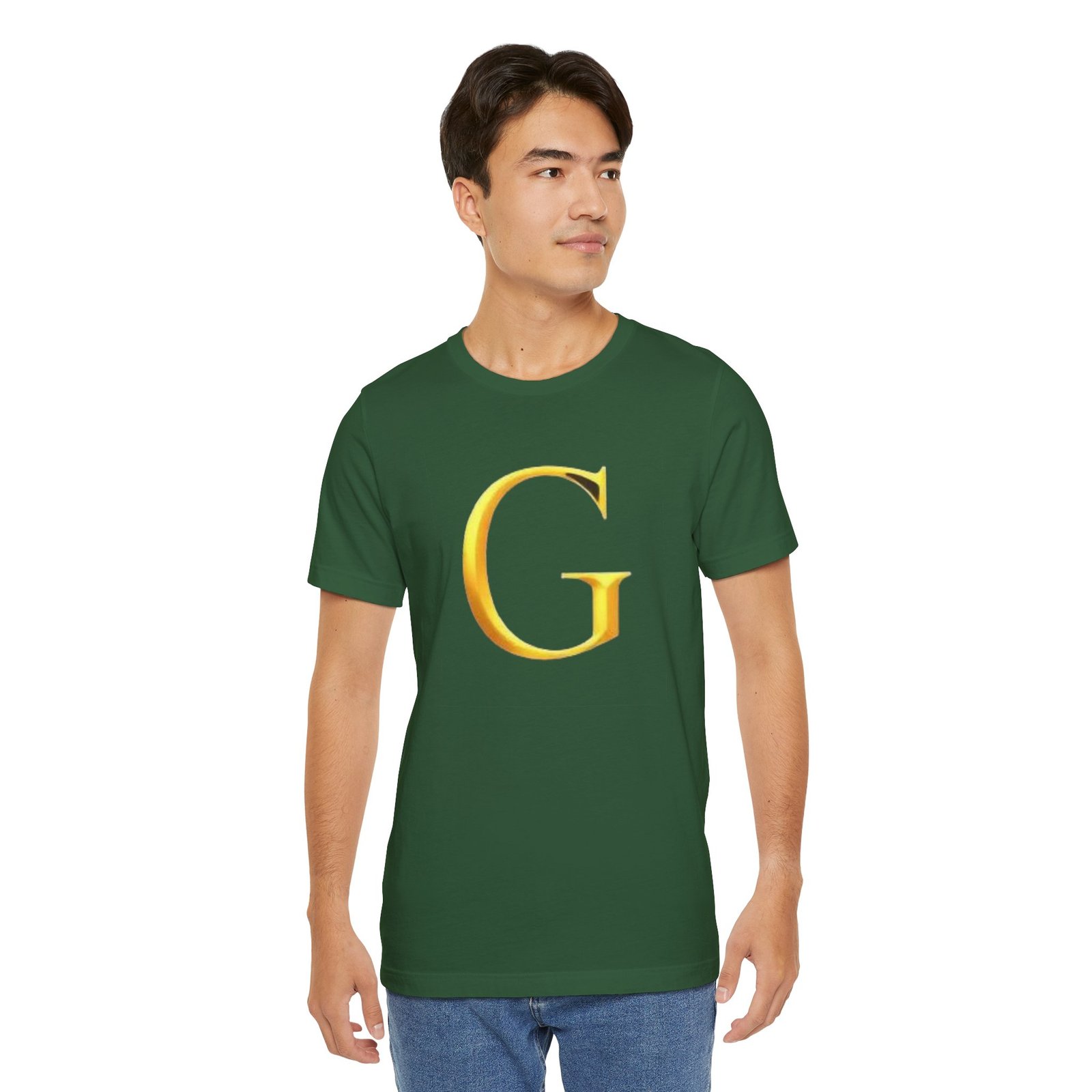 Gold Letter G T-Shirt — Monogram Initial Tee - Image 38