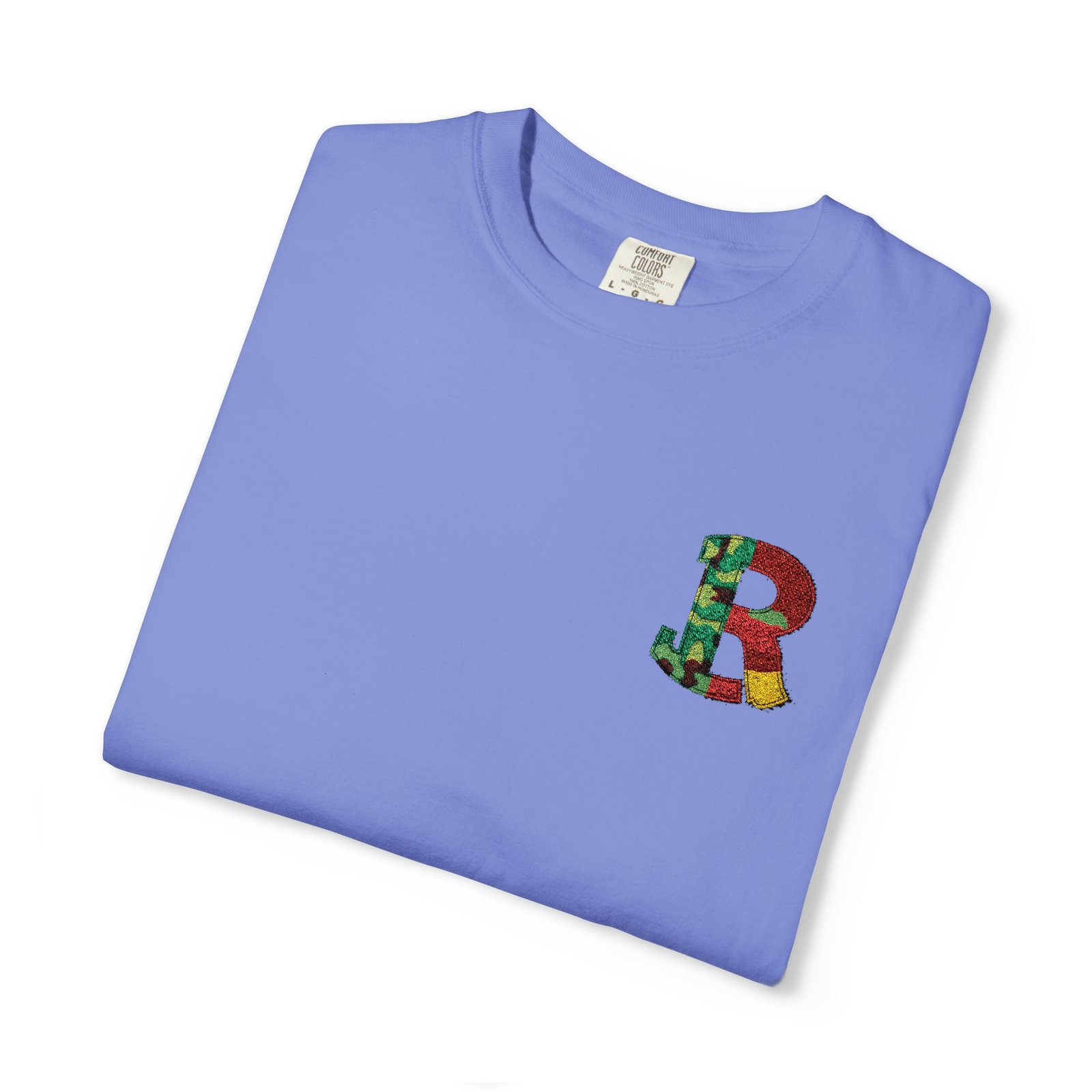 Floral Letter R Pocket T-Shirt — Botanical Monogram Tee - Image 38